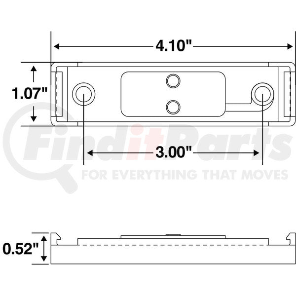 Truck-Lite 19721  Marker Light Base Mount, Gray.