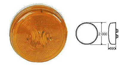 Truck-Lite  2" Sealed Marker Light, Amber Incandescent