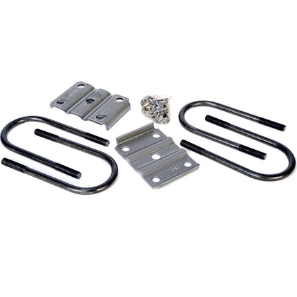 U- BOLT KIT; FITS 2-3/8" ROUND AXLES - 1/2" - 20 X6.25" LONG. INCLUDES 2 U-BOLTS, 2 TIE PLATES, 8 EXTRA LENGTH