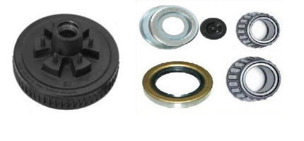 Dexter 7650041-03B HUB & DRUM KIT 5.2K-6K - DEXTER - FULL GREASED - 6 on 5.5" bolt pattern. Uses 25580 Inner and 15123 Outer Bearings