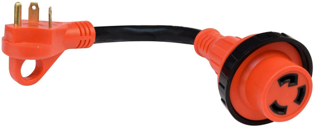 Mighty Cord RV Power Cord Adapter - 30 Amp Twist Lock Female to 30 Amp Male