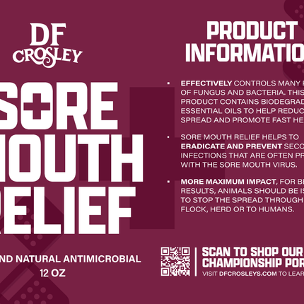 DF Crosley Sore Mouth Relief for Sheep & Goats - 12 oz.