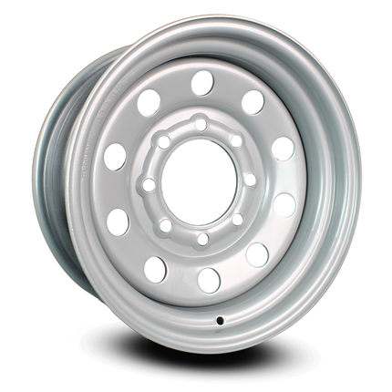 Tredit Modular steel wheel, silver, 16" x 6", 8 bolt 6 x 5.5" bolt pattern