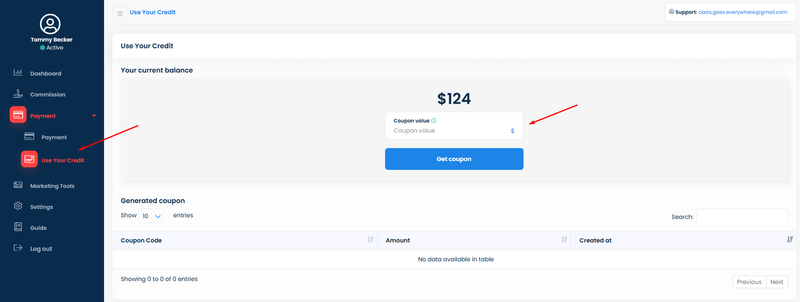 2. Members Choose a Coupon Value
