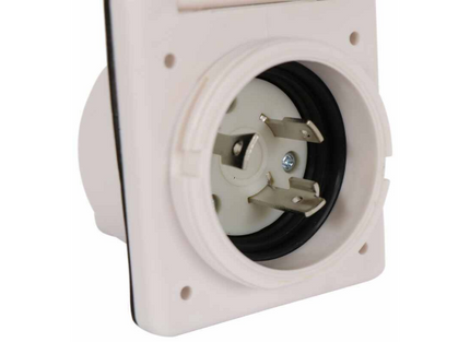 Mighty Cord Replacement RV Power Inlet - 30 Amp Twist Lock - White