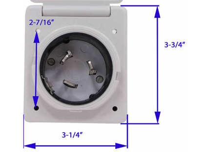 Mighty Cord Replacement RV Power Inlet - 50 Amp Twist Lock - White