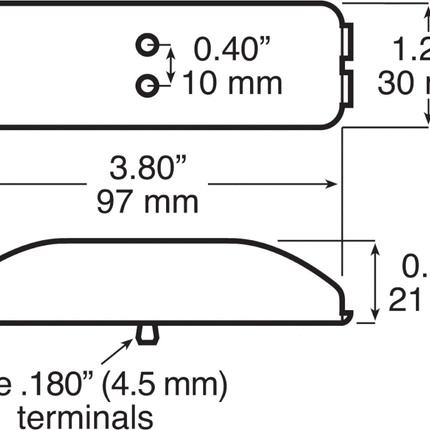 Peterson Amber/Red Fender-Mount Marker Light