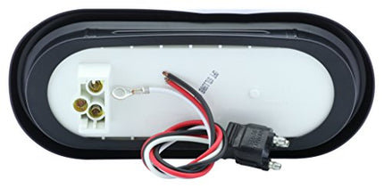 Optronics STL12 Series, 6" Oval Flush Mount Trailer Tail Light with Grommet